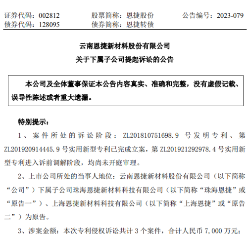 隔膜龙头发起专利诉讼，被告正“冲击”IPO！